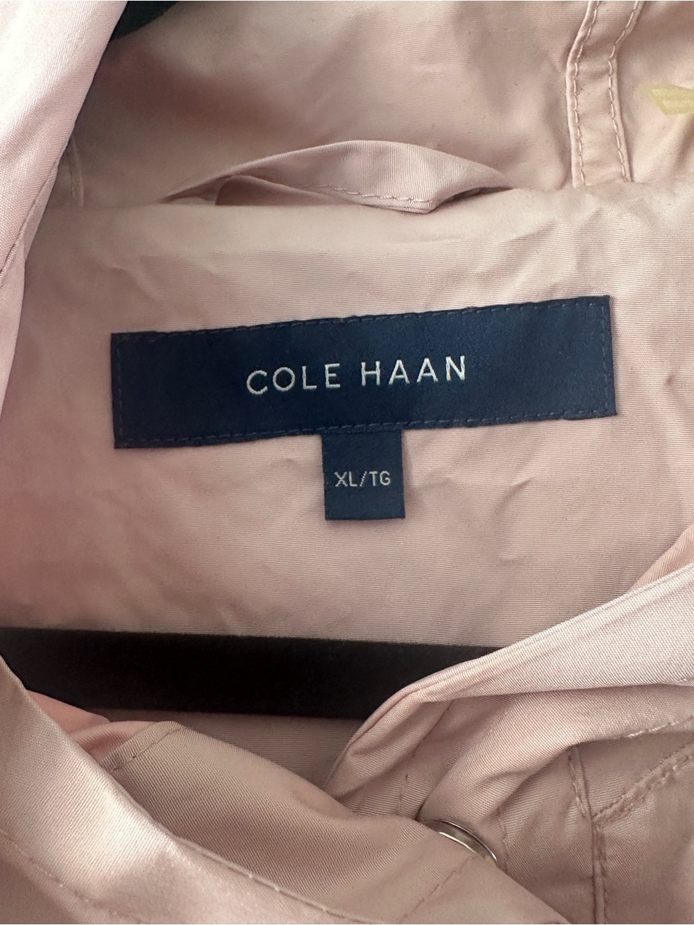 Cole Haan Pale Pink Hooded Anorak Rain Jacket - Picture 4 of 7